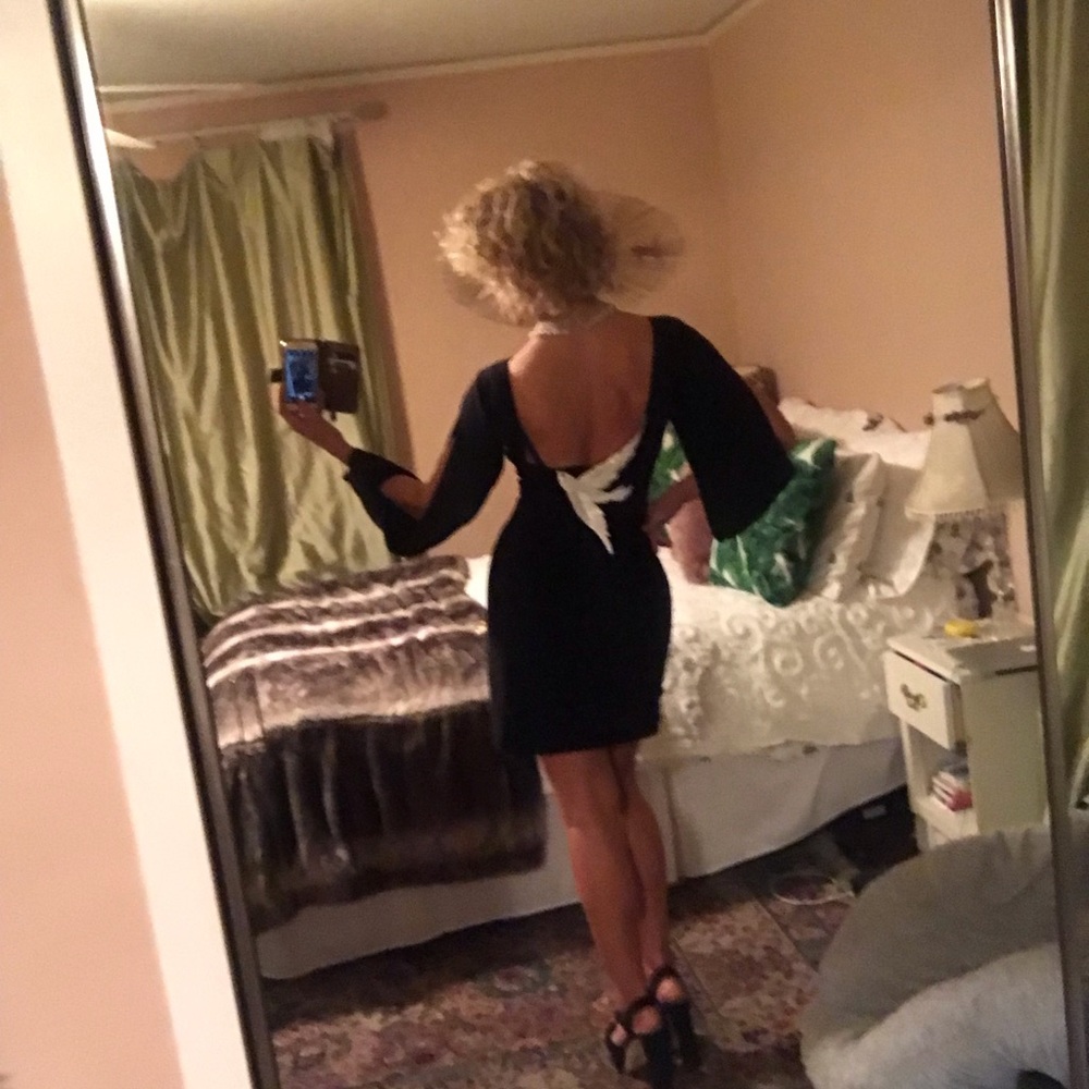 BCBG bird dress